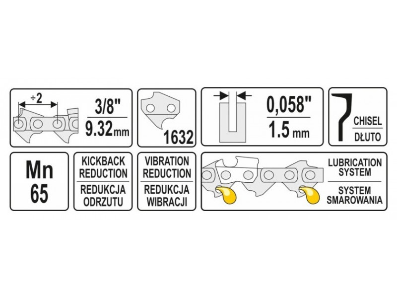 YATO Rolă lanț ferăstrău cu lanț 3/8" 1,5 mm 1632 sts - 3 | YEO
