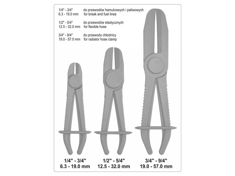 YATO Set de cleme flexibile pentru țevi 3 bucăți - 2 | YEO