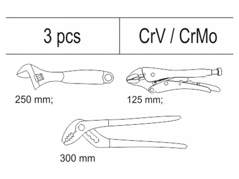 YATO Set de clești 3 piese (inserție în sertar) - 1 | YEO