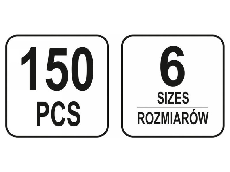 YATO Set de pini de arc 150 bucăți - 3 | YEO