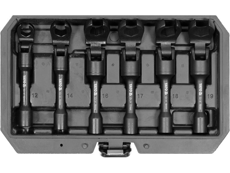 YATO Set de prize pentru furtunuri de frână pentru mașini 6 piese 3/8" 12-19 mm