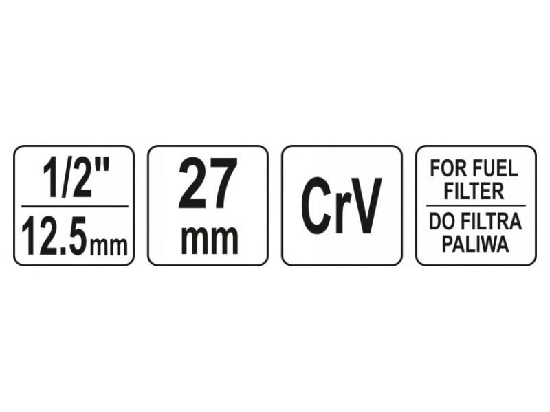 YATO Ștuț pentru filtru de combustibil 1/2" 27 mm CrV - 3 | YEO