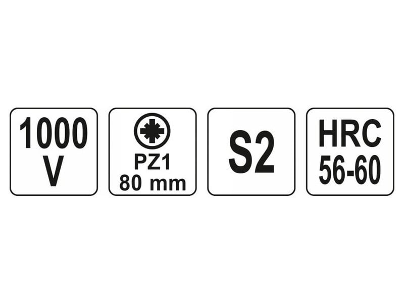 YATO Șurubelniță PZ1 x 80 mm izolată până la 1000 V