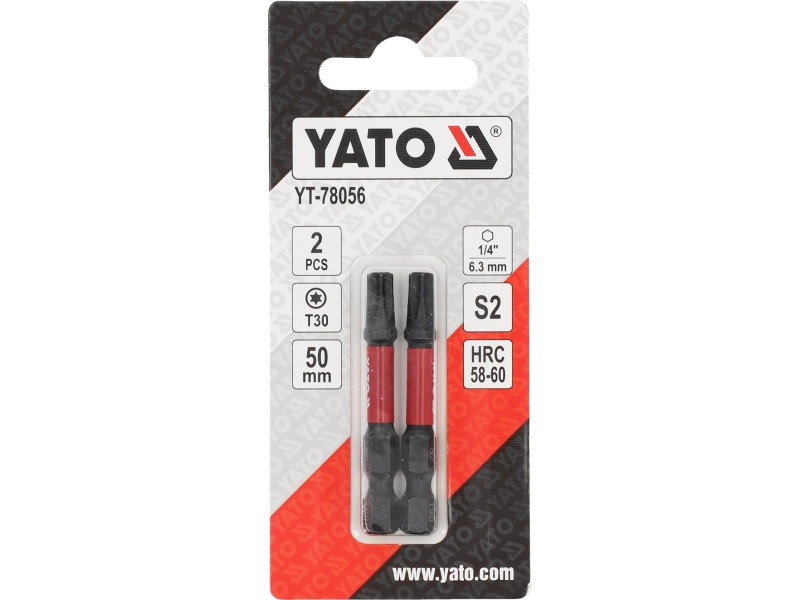 YATO Vârf bit de impact T30 x 50 mm (2 bucăți) - 3 | YEO