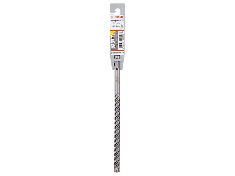 BOSCH 5X Burghiu pentru piatră 11,0 x 210/150 mm cu patru tăișuri SDS-Plus - 1 | YEO