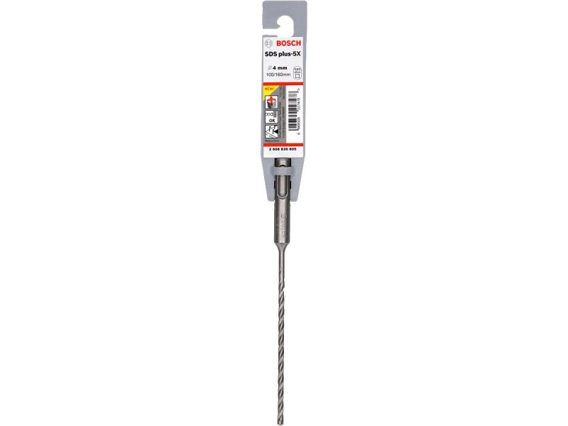 BOSCH 5X Burghiu pentru piatră 4 x 160/100 mm cu patru tăișuri SDS-Plus - 1 | YEO