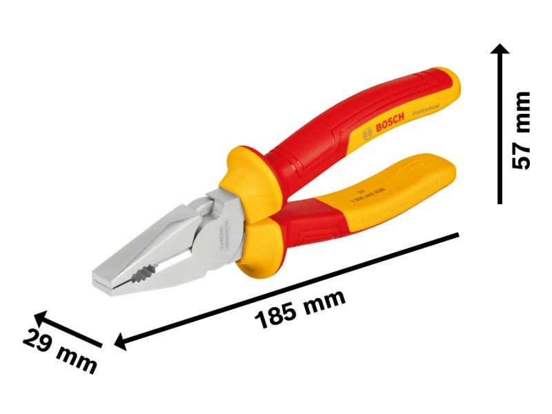 BOSCH Clește combinat 180 mm CrV până la 1000 V izolat - 2 | YEO