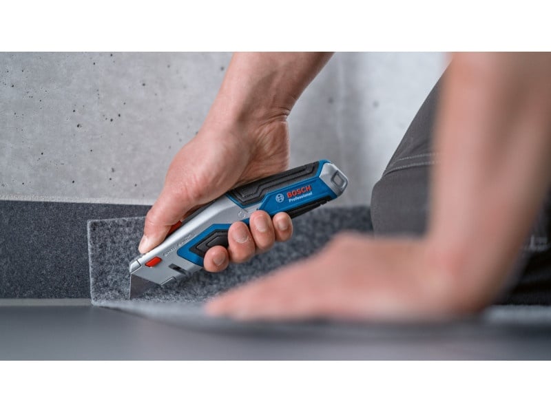 BOSCH Cuțit cu lamă trapezoidală cu lamă retractabilă și suport pentru lamă