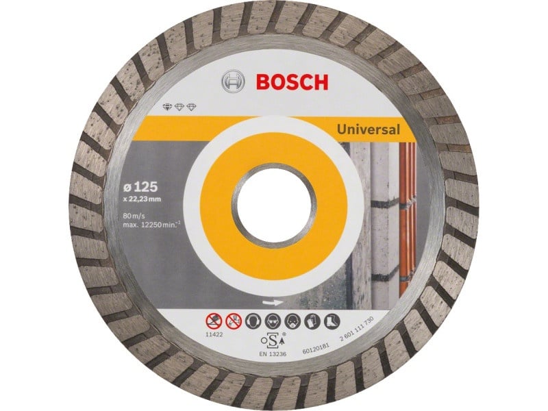 BOSCH Disc de tăiere diamantat 125 x 2,0 x 10 x 22,2 mm turbo Standard pentru Universal