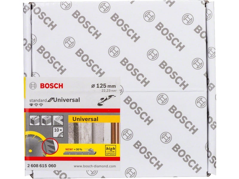 BOSCH Discuri diamantate 125 x 2,0 x 10 x 22,2 mm segmentate Standard pentru Universal (10 bucăți) - 1 | YEO