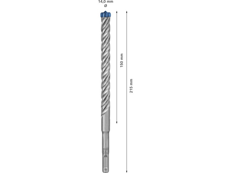 BOSCH EXPERT 7X Burghiu pentru piatră 14 x 215/150 mm cu patru tăișuri SDS-Plus