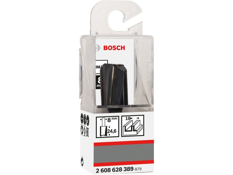 BOSCH Freză cu muchie dreaptă din carbură 18.0 x 24.6 x 56 x 8 mm