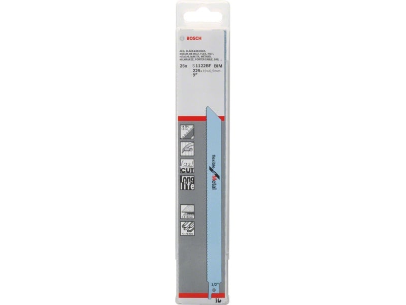 BOSCH Pânză de ferăstrău circular pentru metal S 1122 BF 225 mm / 14TPI bimetal (25 bucăți)