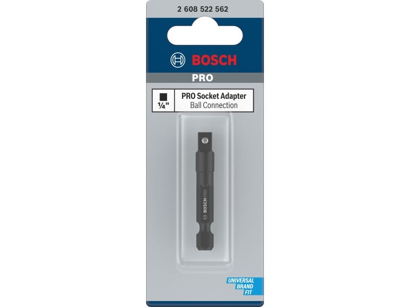 BOSCH PRO Adaptor pentru mufe 50mm 1/4" Hex -> 1/4" pătrat - 2 | YEO