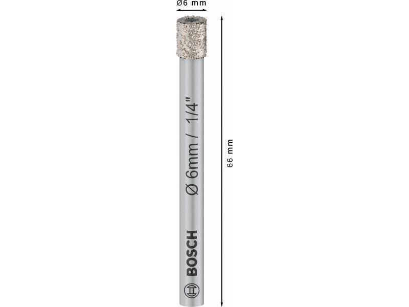 BOSCH PRO Burghiu diamantat uscat 6 x 66 mm cu mâner cilindric - 2 | YEO