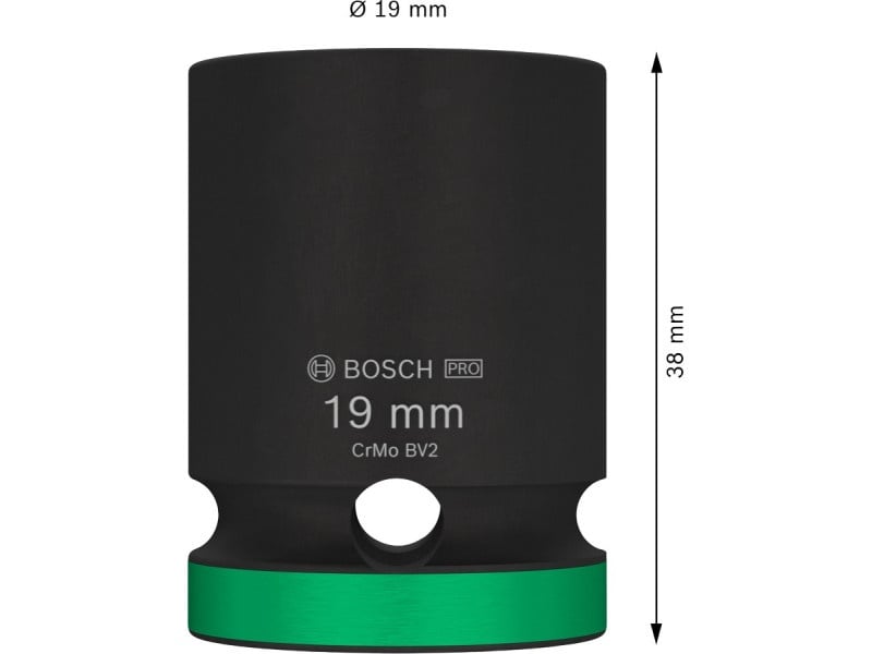 BOSCH PRO Cheie tubulară 1/2" 19 mm CrMo - 1 | YEO