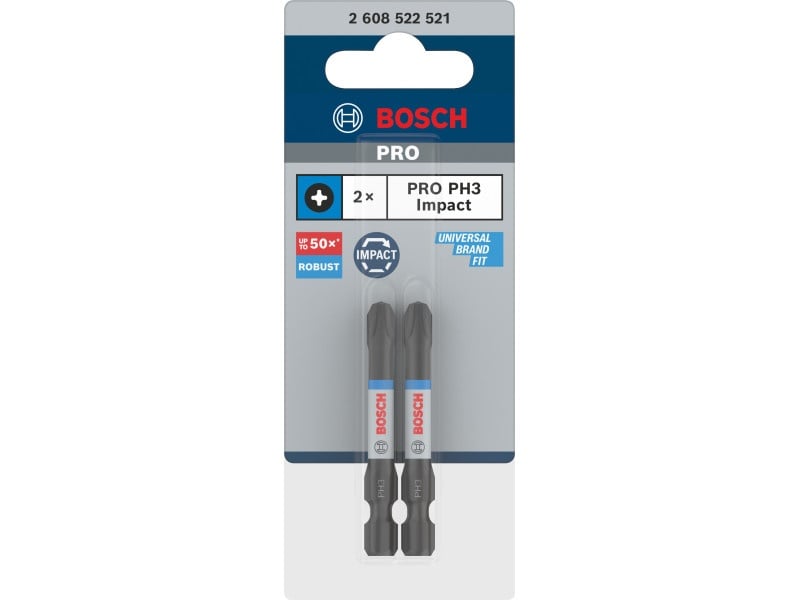 BOSCH PRO Impact bit punct PH3 x 55 mm 1/4" (2 buc) - 3 | YEO