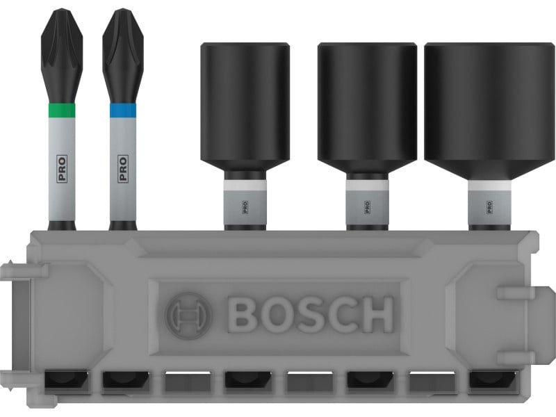 BOSCH PRO Set de vârfuri de biți și șurubelnițe 5 piese 50 mm (PH2,PZ2 / 8,10,13 mm) Pick & Click