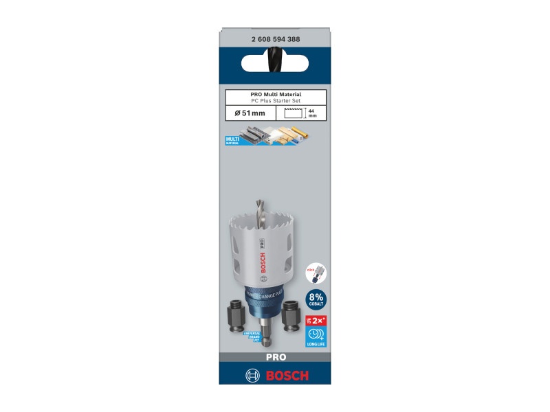 BOSCH PRO Set freze circulare 51 mm (8% cobalt) PC PLUS Multi Material - 1 | YEO