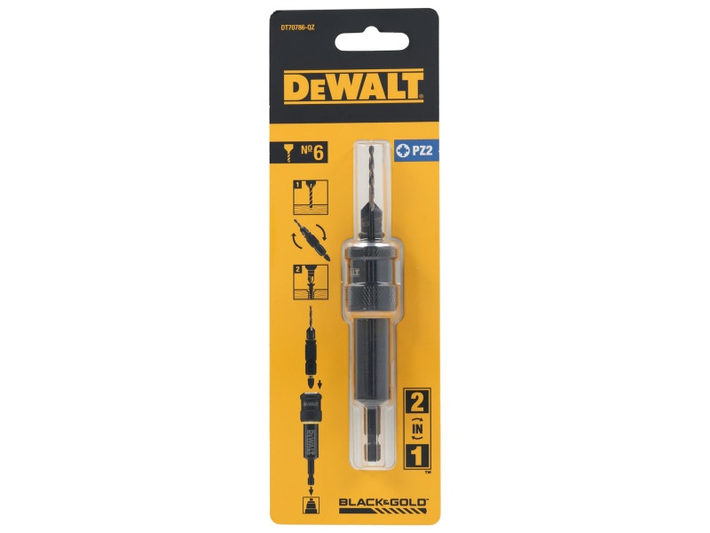Burghiu DEWALT + burghiu pilot 6 mm + vârf de bit PZ2 x 25 mm - 3 | YEO