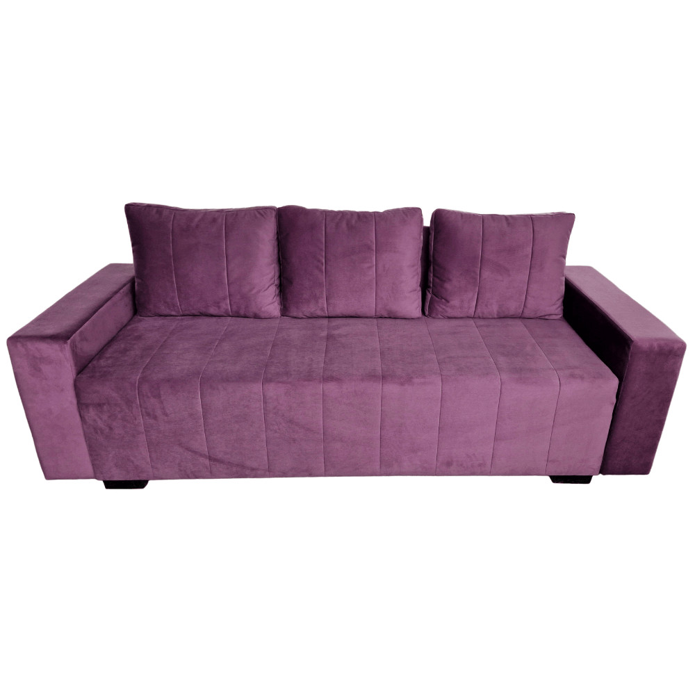 Canapea Extensibila Lambert, 240x80x75cm, 3 locuri, Amore 45 Dark Violet, Glasspandoor - 3 | YEO