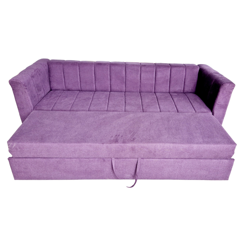 Canapea Extensibila Noriel, 240x80x85cm, 3 locuri, Luna 65 Purple, Glasspandoor - 1 | YEO