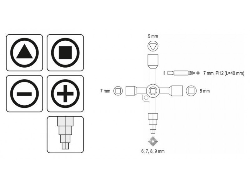 Cheia dulapului YATO Switch