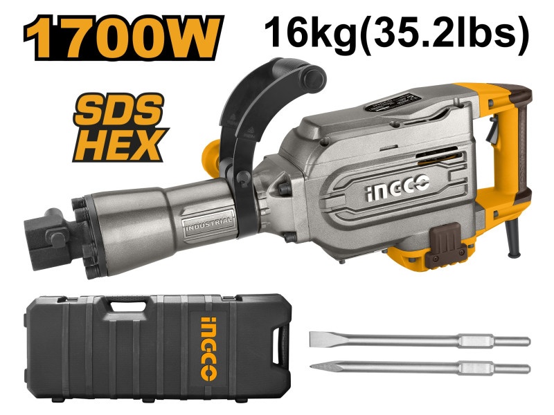 Ciocan de demolare INGCO 45 J 1700 W SDS-Hex