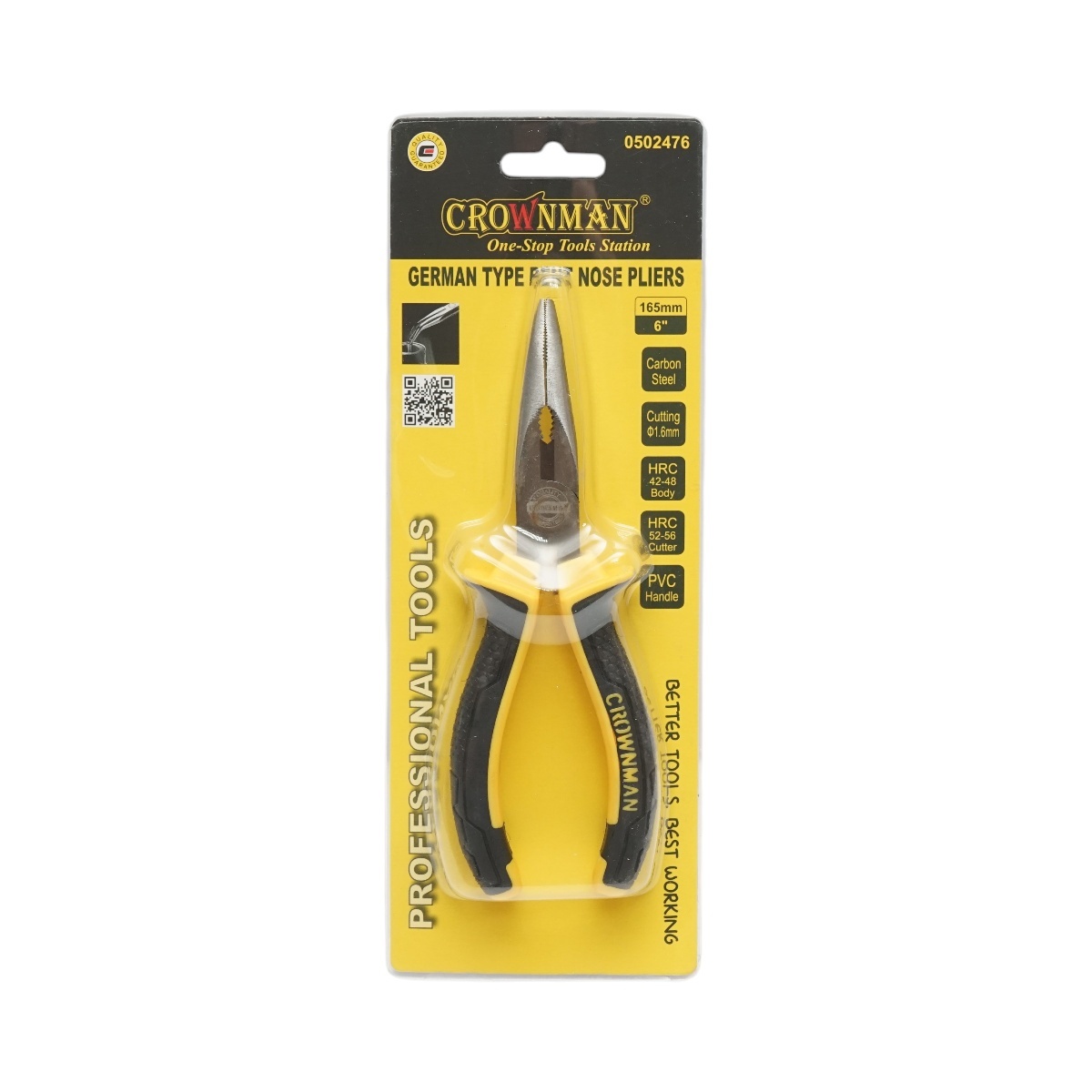 Cleste patent cu varf indoit 165mm profesional Cr-V , Cod: DISUF59, Crownman - 1 | YEO