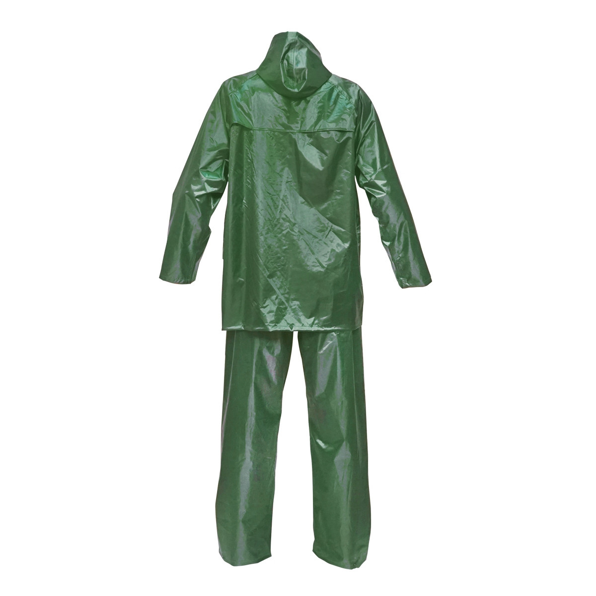 Costum impermeabil XXL cu gluga si pantaloni din poliester si PVC, verde, Cod: BK77420, Breckner Germany - 3 | YEO