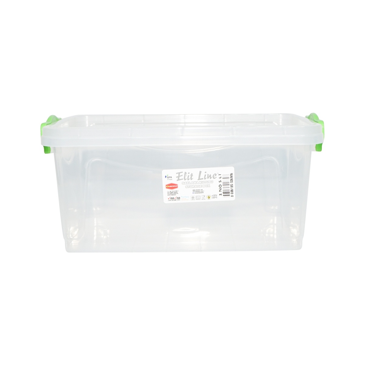 Cutie depozitare 5L cu capac din plastic, transparenta 305x210x135mm, Cod: DISLK07, Brand: BRECKNER GERMANY