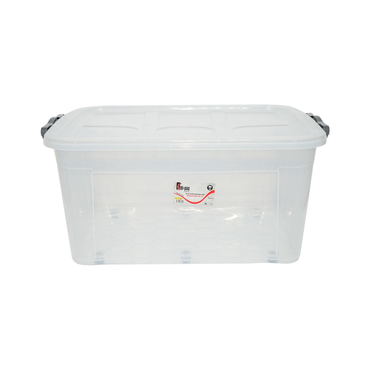 Cutie depozitare 80L cu capac si roti din plastic transparenta 478x750x370mm, Cod: DISLK01, Brand: BRECKNER GERMANY - 1 | YEO