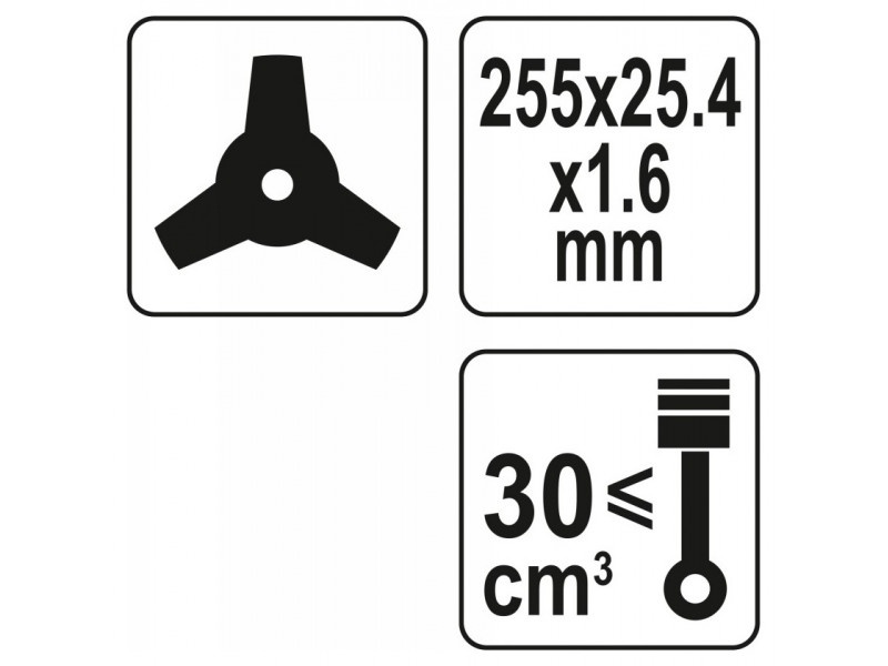 Cuțit cu ac și nas YATO cu trei vârfuri 255 x 25,4 x 1,6 mm - 2 | YEO
