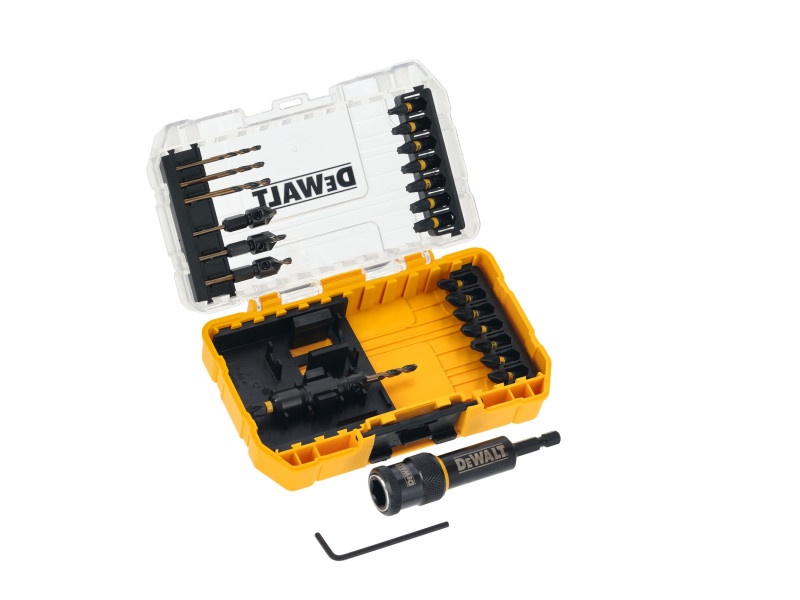 DEWALT FLEXTORQ Set de pre-perforare și biți cu adaptor 24 piese - 1 | YEO