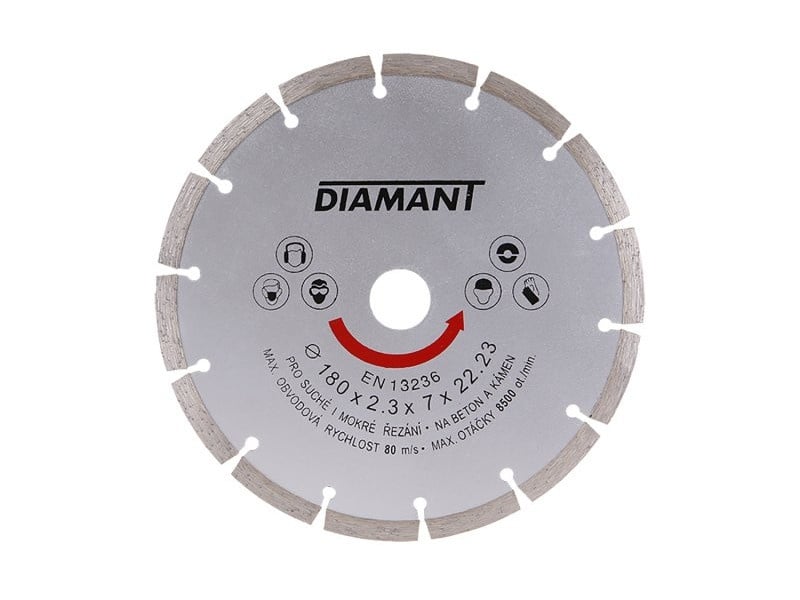 DIAMANT Disc de tăiere diamantat 180 x 2,3 x 7,0 x 22,2 mm segmentat