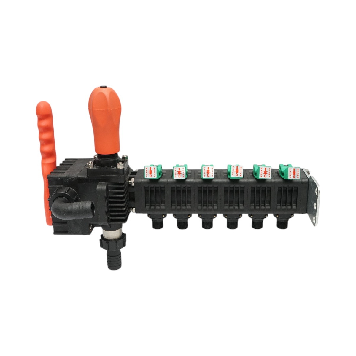 Distribuitor cu 6 cai pentru erbicidator, manometru cu glicerina 25 bar, Cod: DISBX65 - 2 | YEO