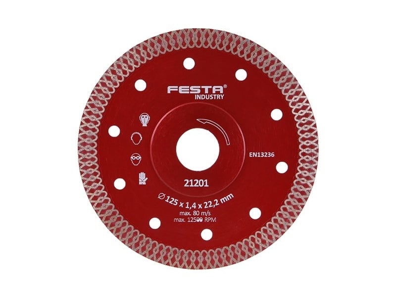 FESTA Disc de tăiere diamantat 125 x 1,4 x 22,2 mm continuu