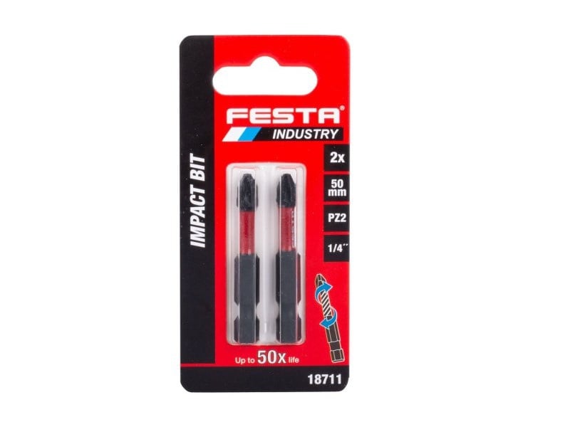 FESTA INDUSTRY Vârf bit 50 mm PZ2 (2 buc) - 2 | YEO