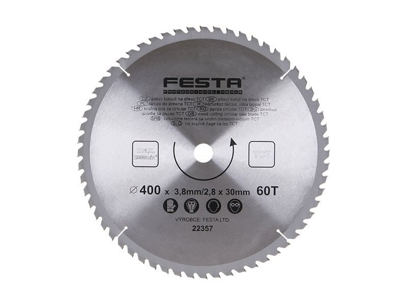 FESTA Lamă de ferăstrău pentru lemn 400 x 30 x 2,8 mm / 60T