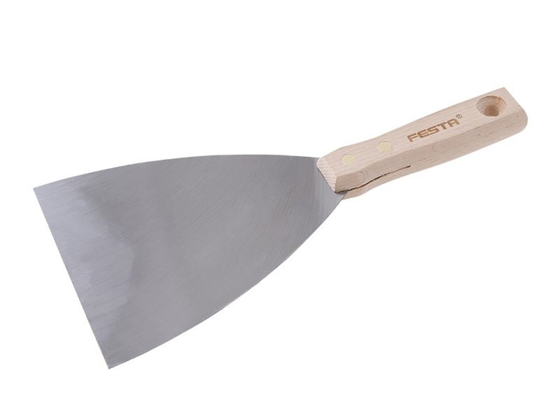 FESTA Spatulă din oțel 140 mm cu mâner din lemn