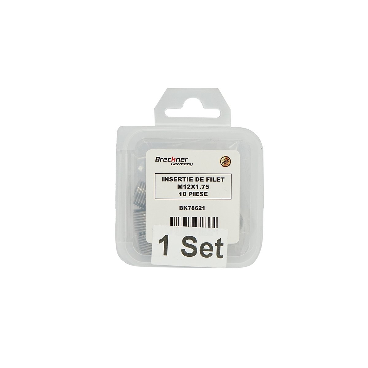 Insertie spiralata pentru reparat filete M12x1.75mm 10 piese, Cod: BK78621, Brand: BRECKNER GERMANY