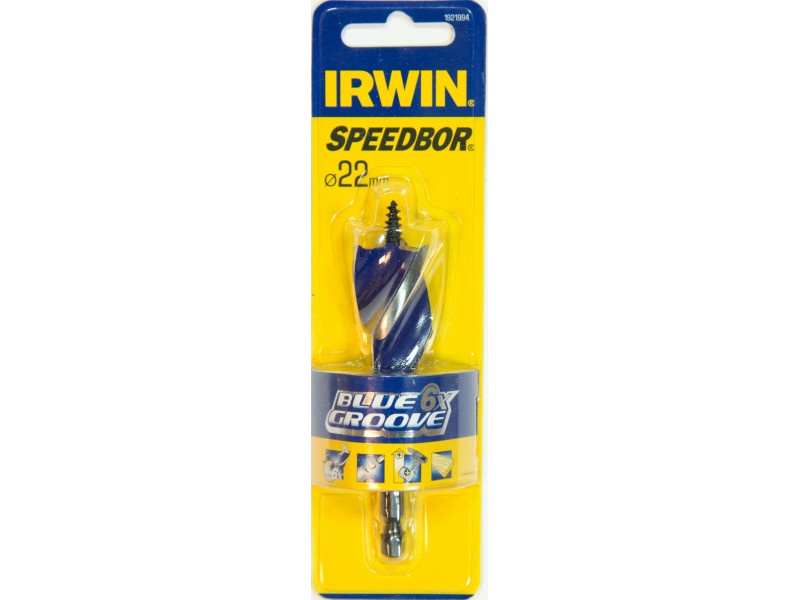 IRWIN Burghiu pentru lemn 22 x 105 mm bit Blue Groove 6x - 2 | YEO