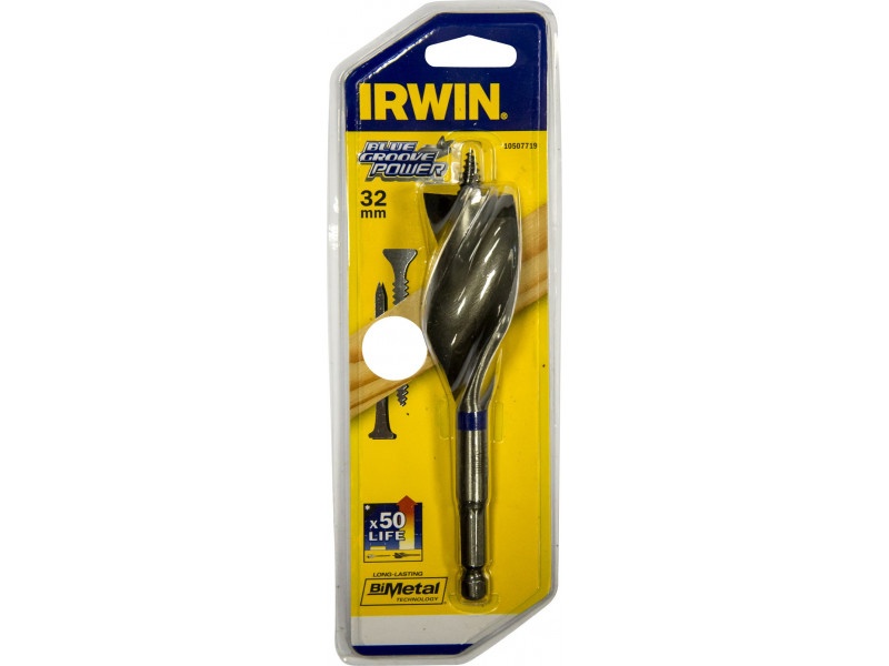 IRWIN Burghiu pentru lemn 32 x 105 mm bit Blue Groove Power - 1 | YEO