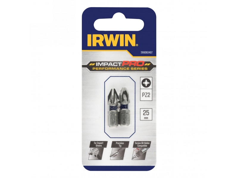 IRWIN Impact Pro Bithegy PZ2 x 25 mm (2 buc) - 1 | YEO