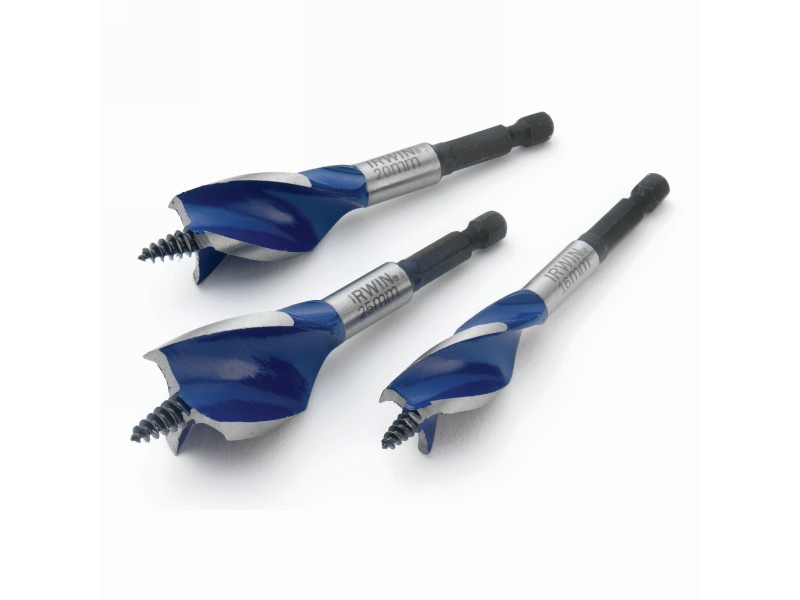 IRWIN Set de burghie pentru lemn 3 bucăți 100 mm bit Blue Groove 6x - 1 | YEO