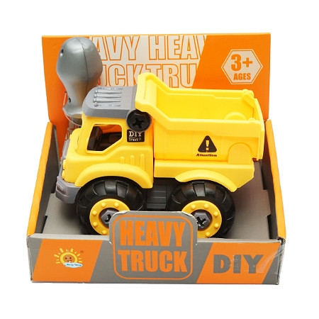 Jucarie tip Montessori, camion galben pentru copii +3 ani, Cod: DISLW96