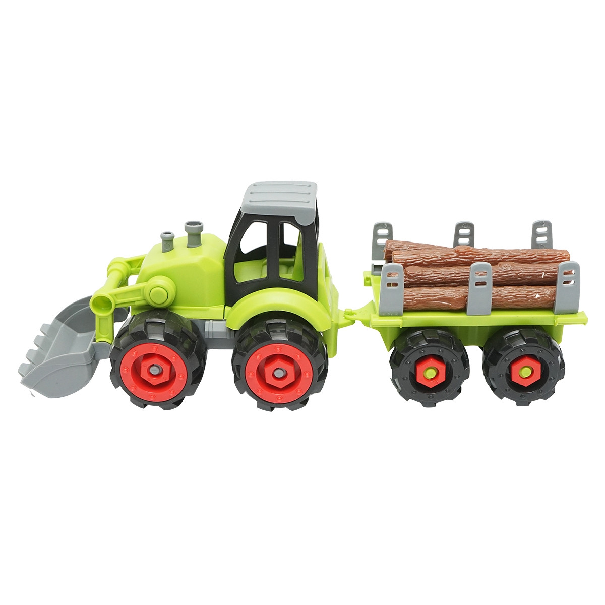 Jucarie tip Montessori, tractor cu remorca pentru copii +3 ani, Cod: DISLW87 - 1 | YEO