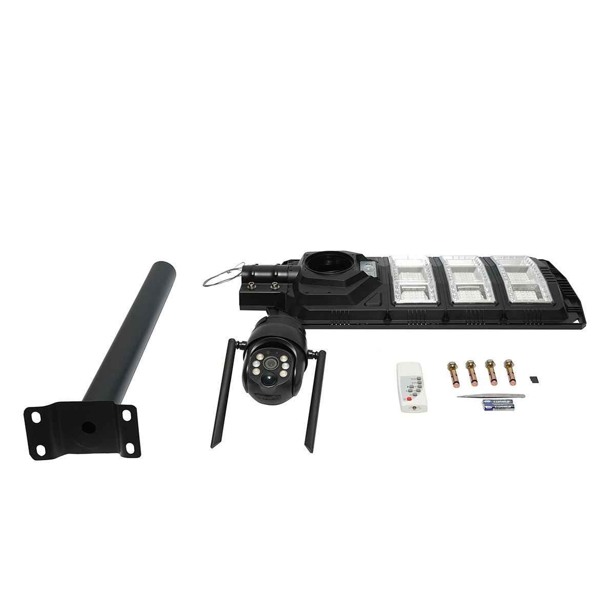 Lampa solara LED 450W, camera supraveghere Ai 4 MP, WIFI, sim 4G cu panou solar 24W, baterie LifePo4 18Ah, rotativa 360, night vision, detectie umana, aplicatie V380 Pro, Cod: DISPV88 - 2 | YEO