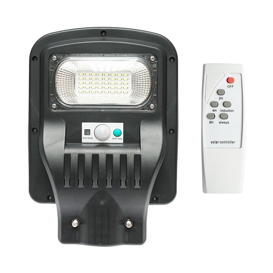 Lampa solara LED iluminat stradal 50W, 6500K, IP65 cu panou solar, senzor de miscare si telecomanda, Cod: BK69852 Echivalență: DISLT16, Breckner Germany