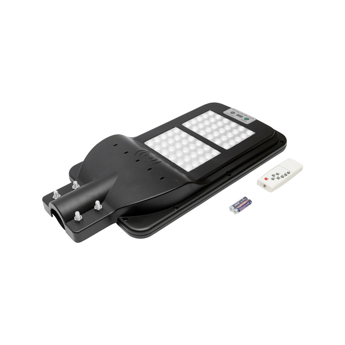 Lampa solara LED iluminat stradal, 60W, 6500K, IP65, cu panou solar, senzor de miscare si prindere pe stalp, Cod: BK69219 Echivalență: DISDW55, Breckner Germany